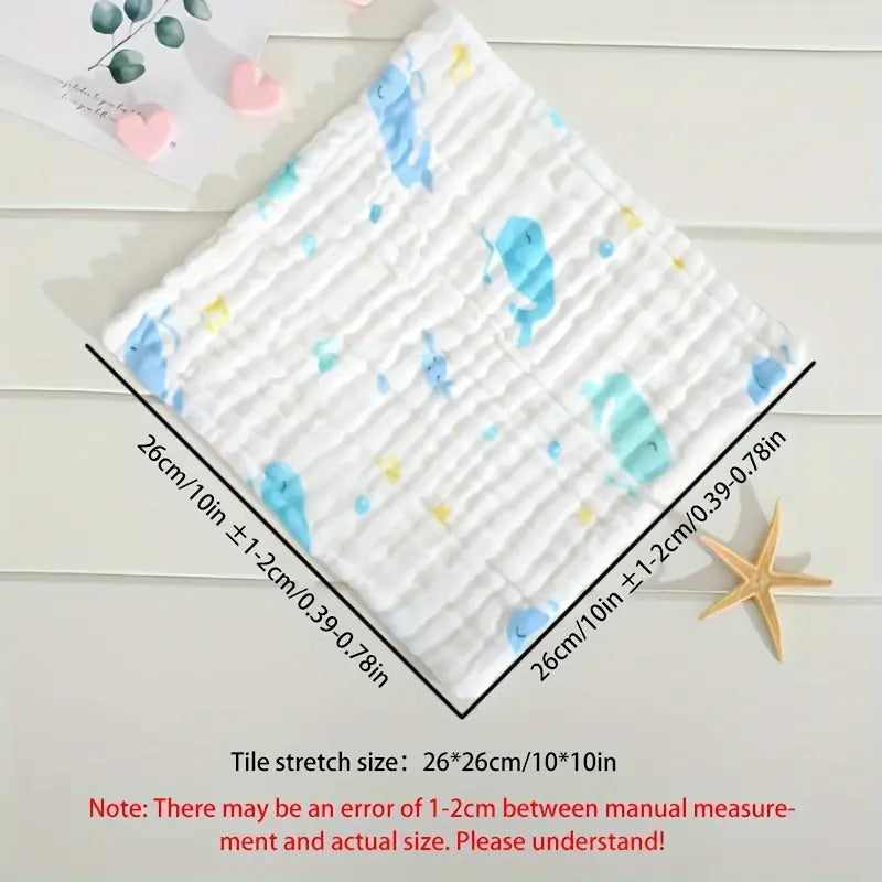 5pcs Baby Muslin Washcloths Soft Face Cloths for Newborns