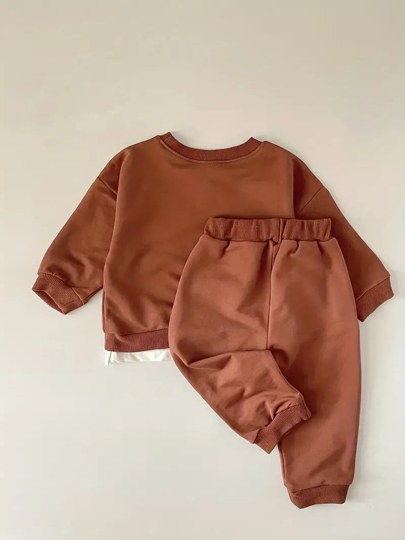 Snug Bear Embroidery Baby Tracksuit