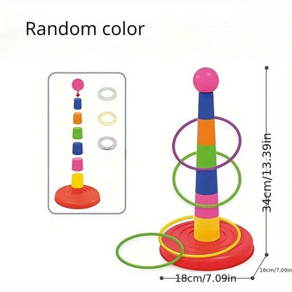 Colorful Plastic Ring Toss Game Set Outdoor Fun for All Ages