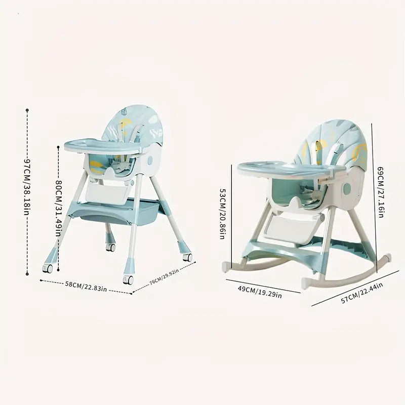 Cochildor Multi-functional Adjustable Dining Chair Portable Rocking Chair