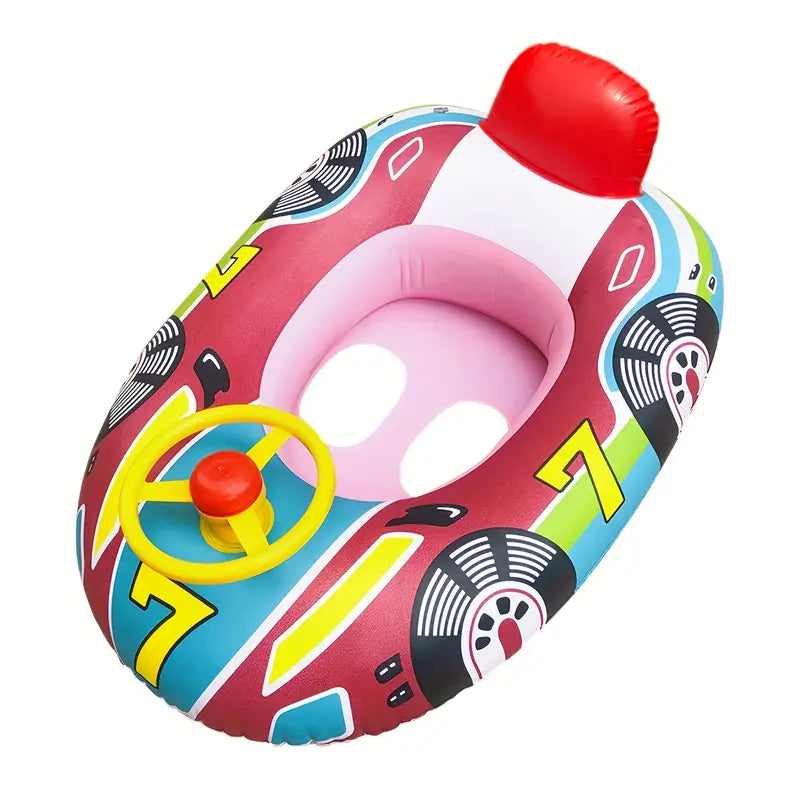 Inflatable Kids Swimming Ring with Steering Wheel