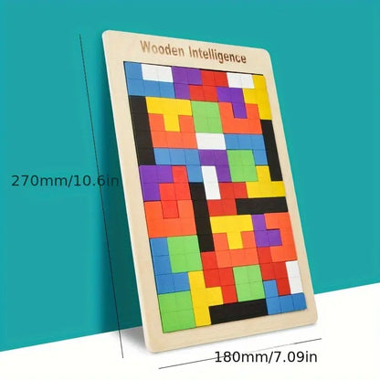 Colorful 3D Wooden Blocks Puzzle Brain Teaser