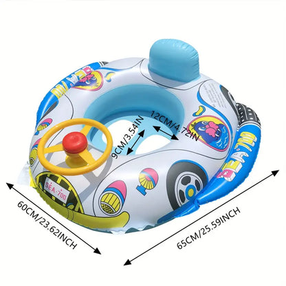 Inflatable Kids Swimming Ring with Steering Wheel