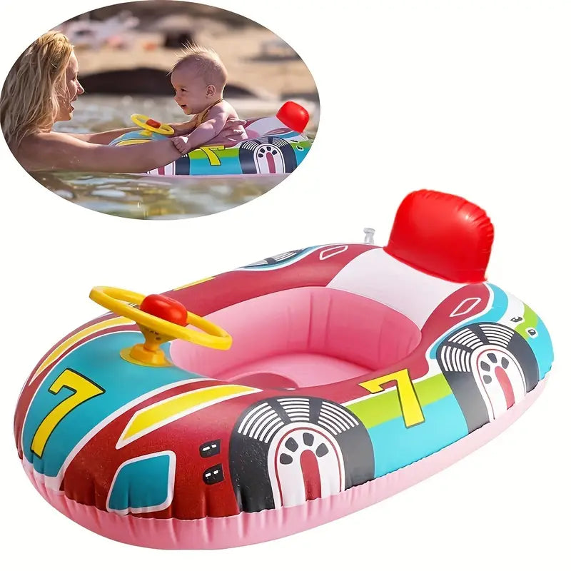 Inflatable Kids Swimming Ring with Steering Wheel