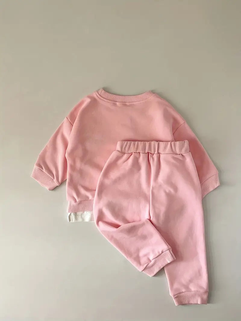 Snug Bear Embroidery Baby Tracksuit