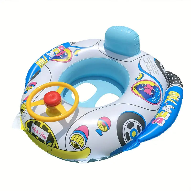 Inflatable Kids Swimming Ring with Steering Wheel