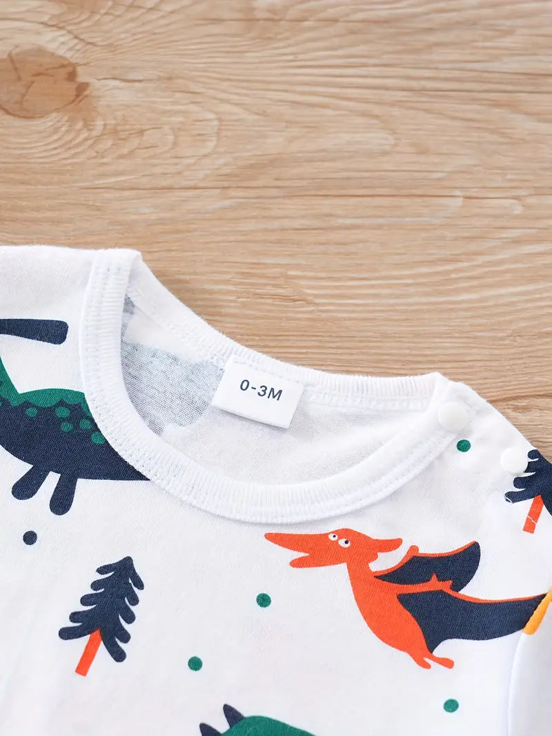 Unisex adorable Dinosaur Print Perfect Summer Wear